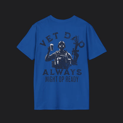 VET DAD Always Night Op Ready Tee — Black Text