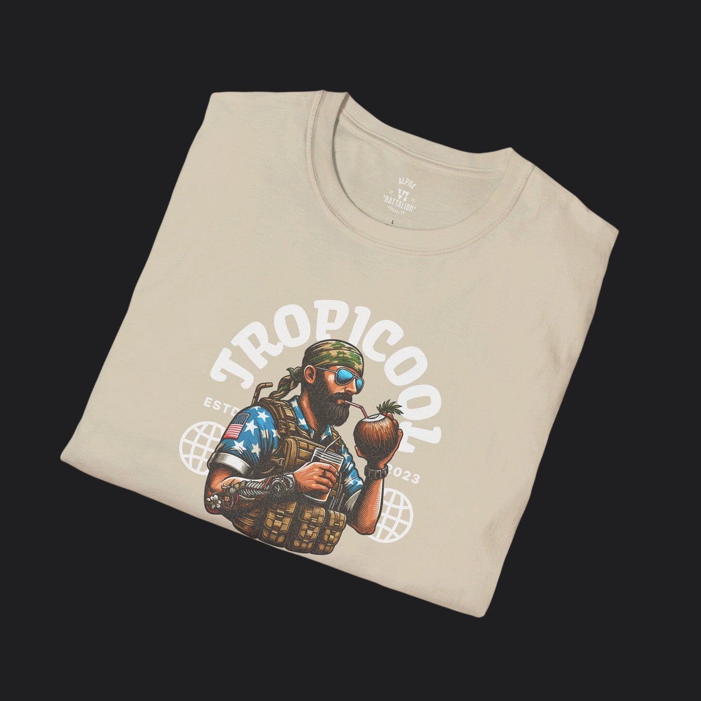 TROPICOOL Tee — Tropical Veteran Military Humor T-Shirt