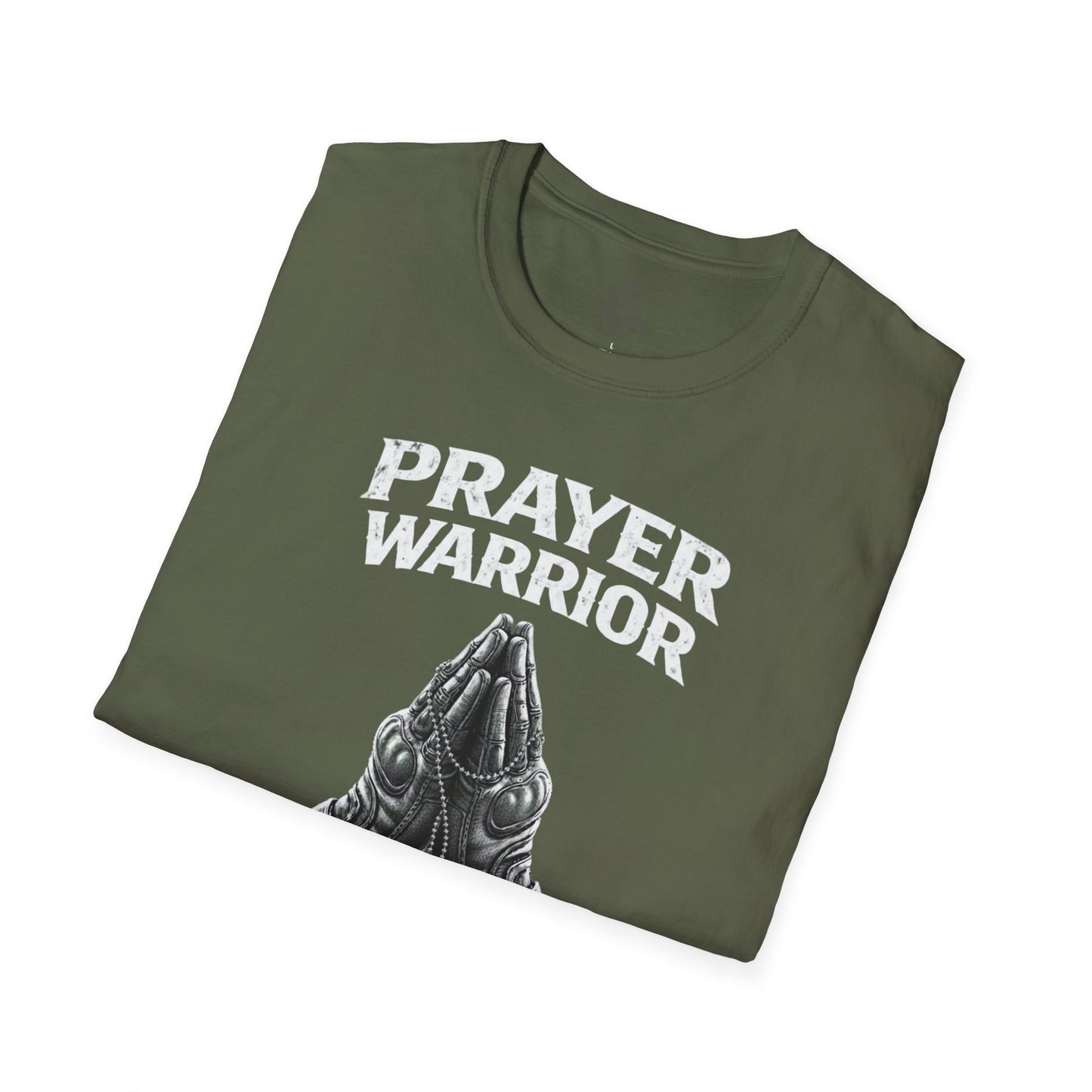 Prayer Warrior Tee Male — Christian Veteran Faith Military T-Shirt