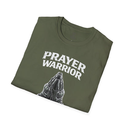 Prayer Warrior Tee Male — Christian Veteran Faith Military T-Shirt