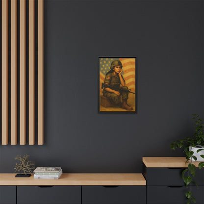 Waiting Warrior – Spirit Edition Framed Canvas