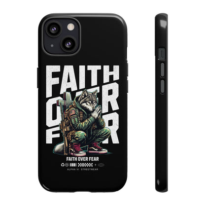 Faith Over Fear Wolf Warrior Tough Phone Case