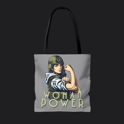 Rosie the Riveter Tote Bag — Women's Empowerment Military Canvas Bag