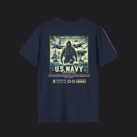 NAVY Honor Courage Commitment Tee — US Navy Veteran Pride T-Shirt