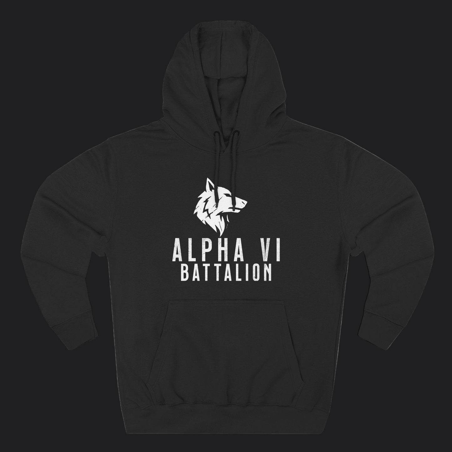 Alpha VI Battalion Wolf Head Emblem Hoodie