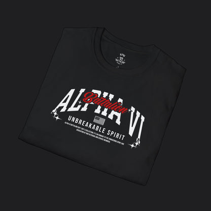 Alpha VI Battalion Unbreakable Spirit Tee — Veteran Resilience T-Shirt