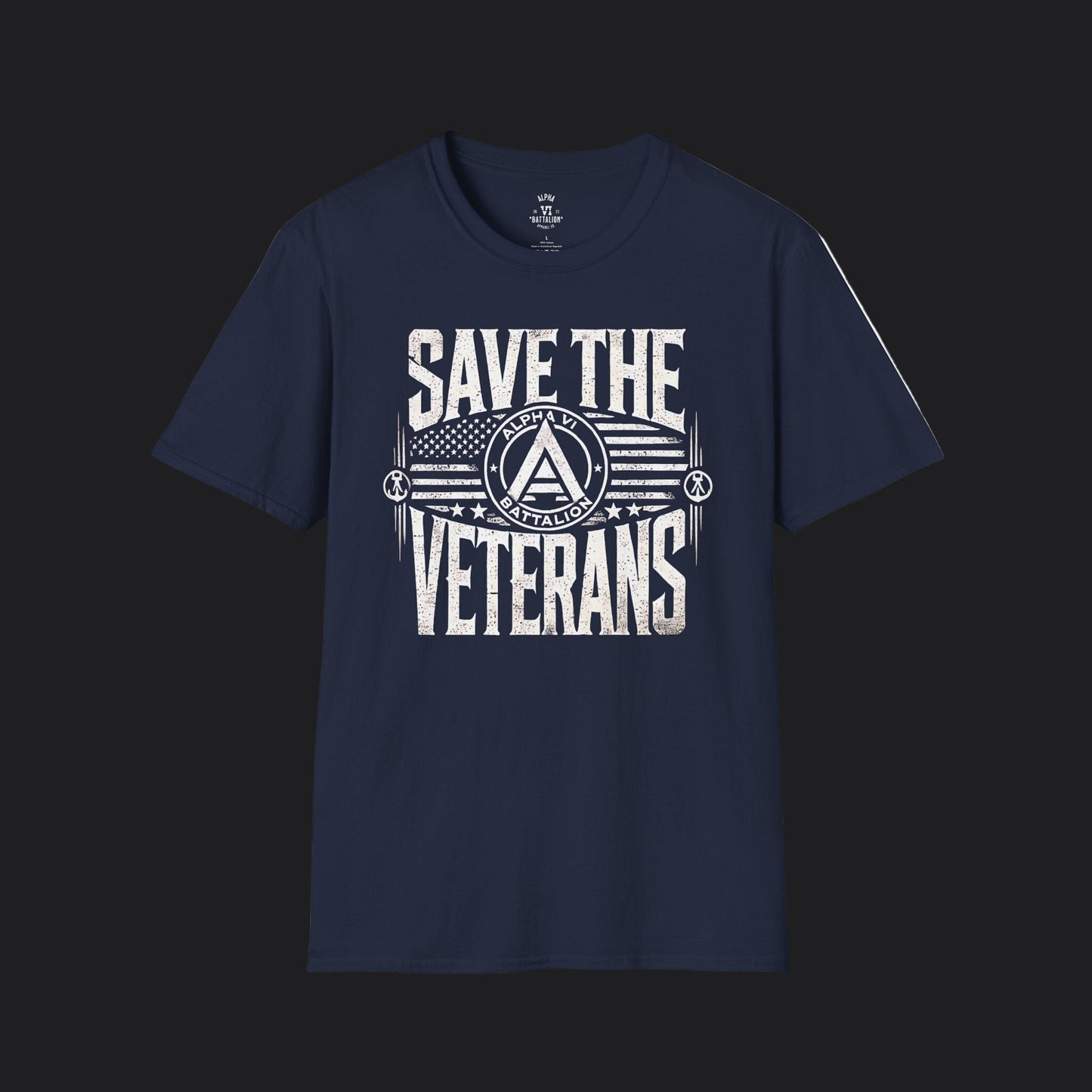 Save the Veterans Tee Standard — Veteran Suicide Prevention T-Shirt