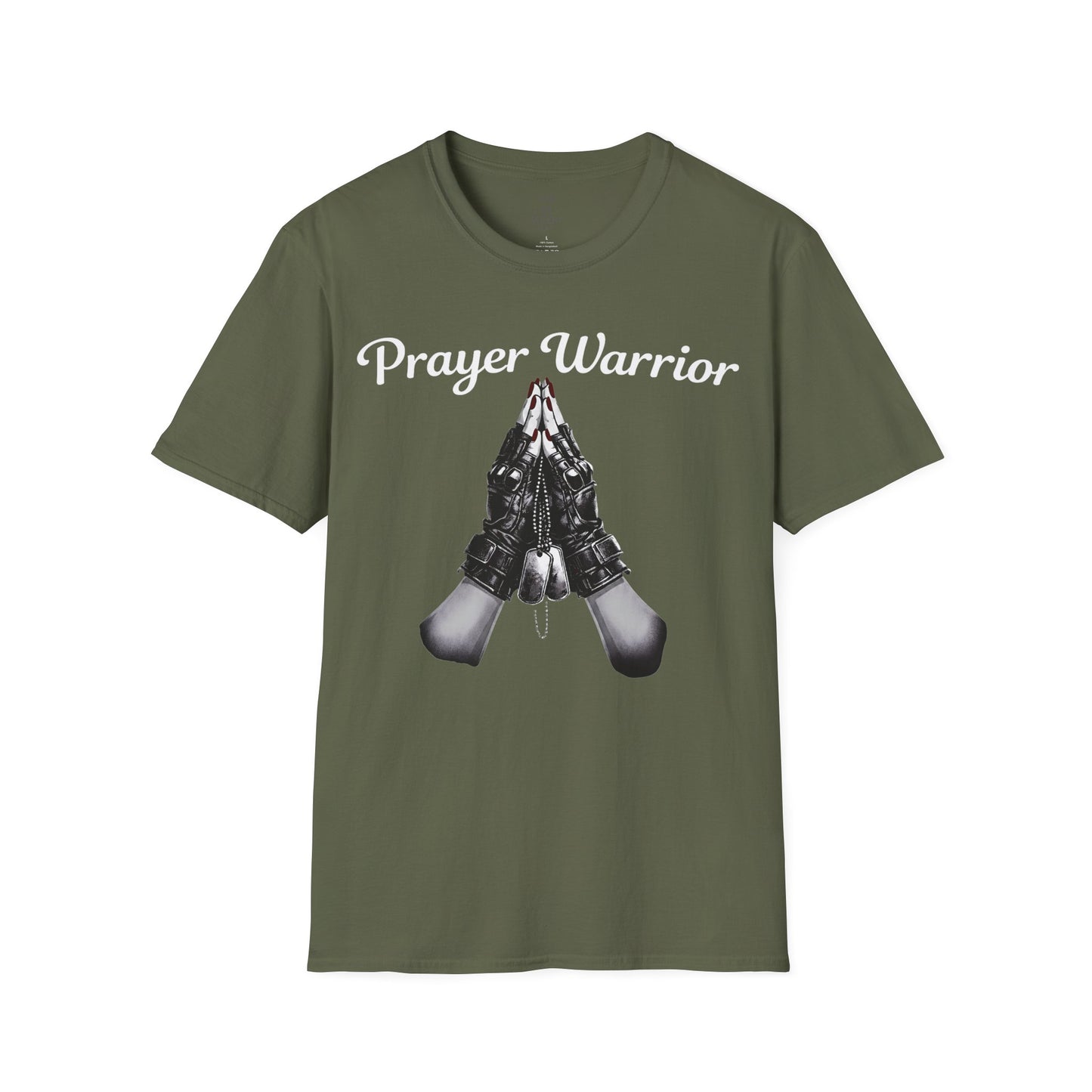 Prayer Warrior Tee Female Tactical Gloves — Women's Christian Faith T-Shirt