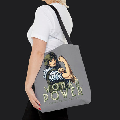 Rosie the Riveter Tote Bag — Women's Empowerment Military Canvas Bag