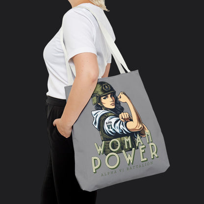Rosie the Riveter Tote Bag — Women's Empowerment Military Canvas Bag