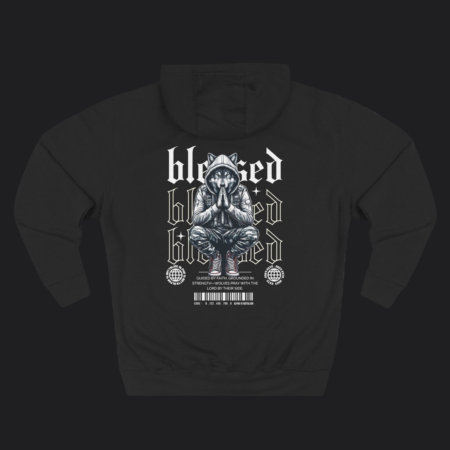 Blessed Hoodie — Christian Faith Veteran Premium Pullover