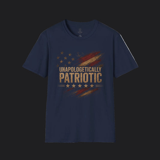 Unapologetically Patriotic Flag Tee — American Flag Veteran T-Shirt