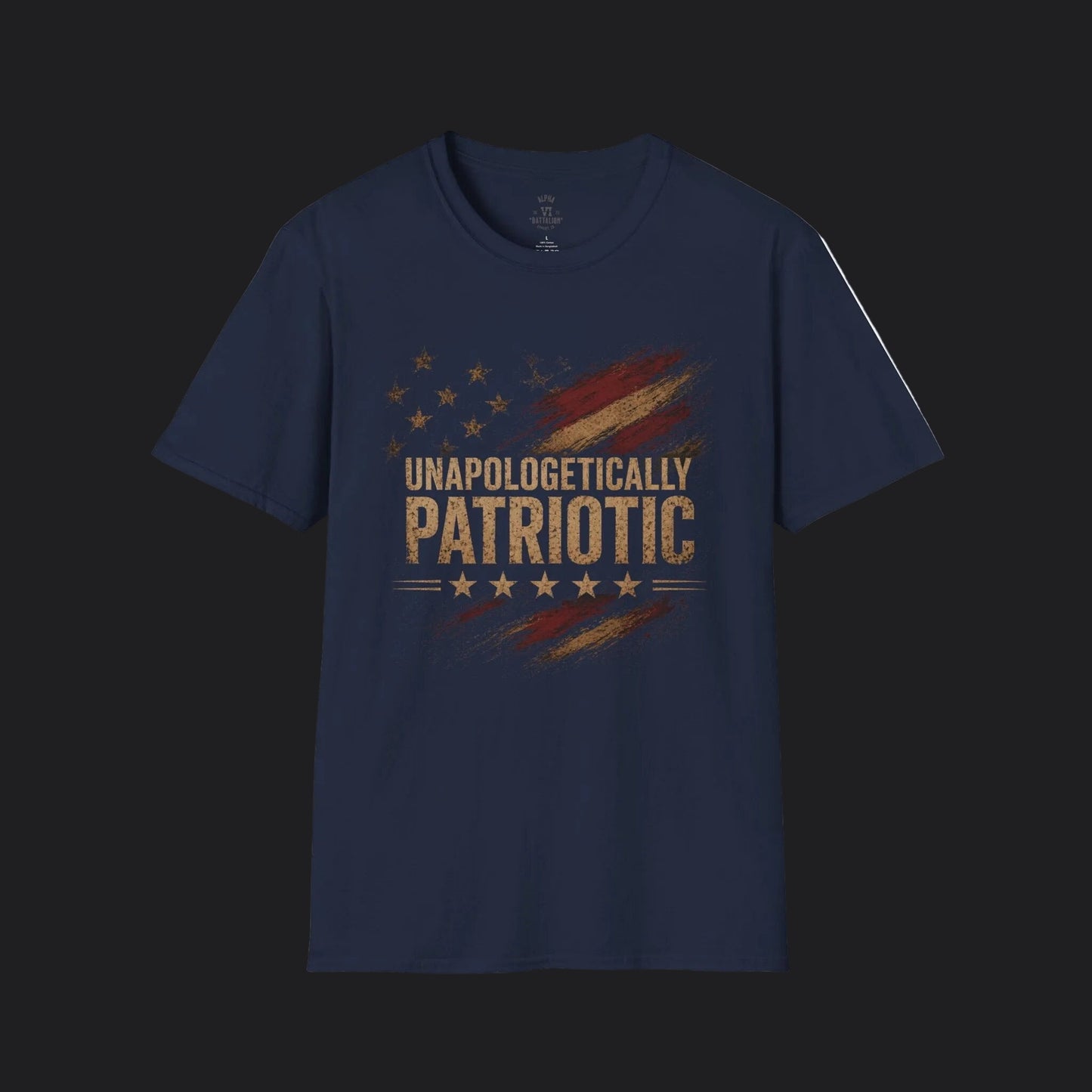 Unapologetically Patriotic Flag Tee — American Flag Veteran T-Shirt