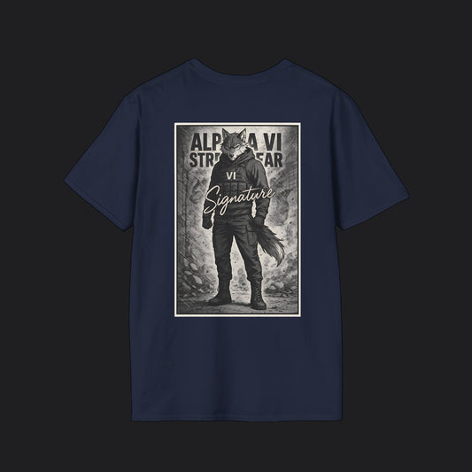 Alpha VI Battalion Streetwear AlphaWolf Signature Tee — Veteran Military T-Shirt