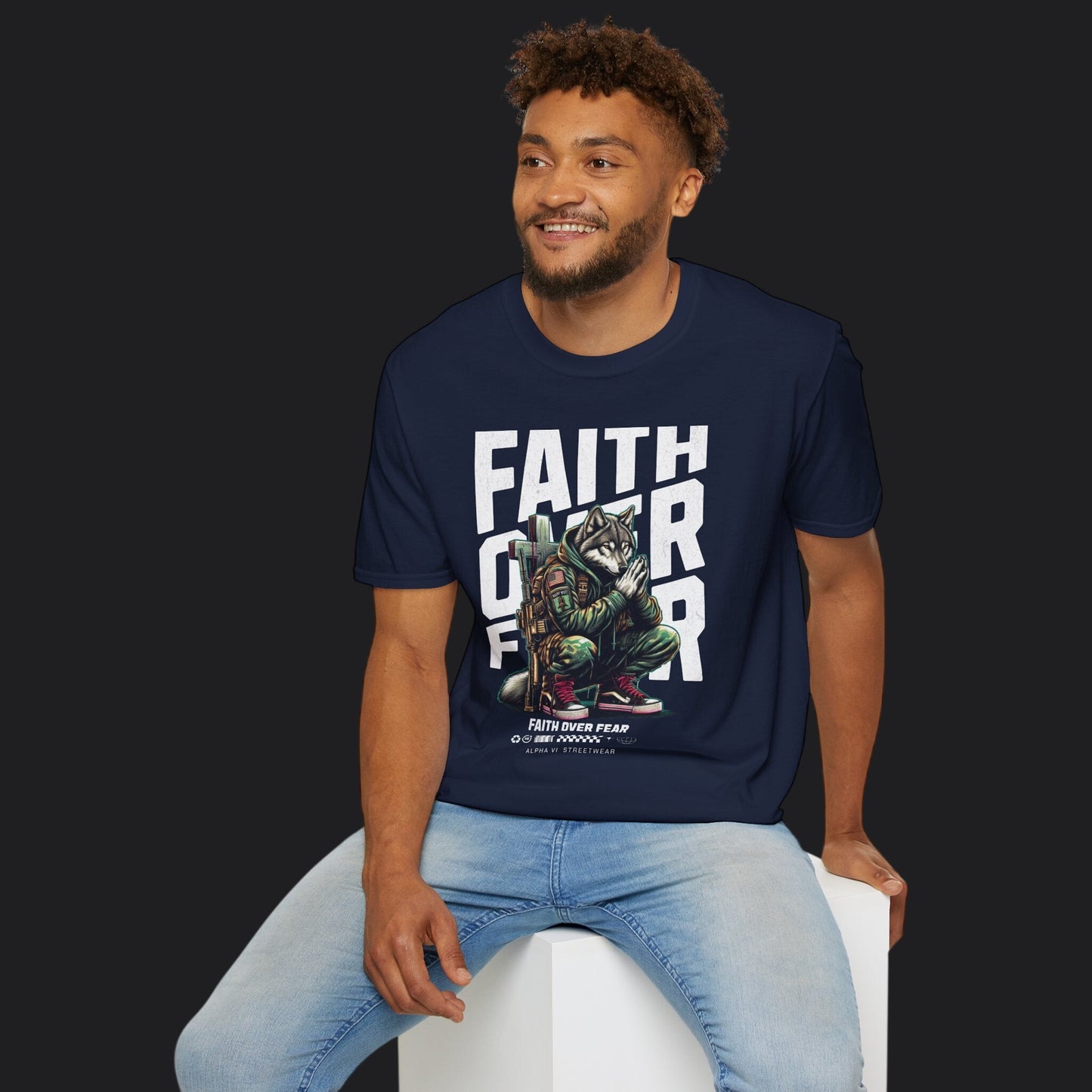 Faith Over Fear Tee — Christian Faith Veteran Military T-Shirt