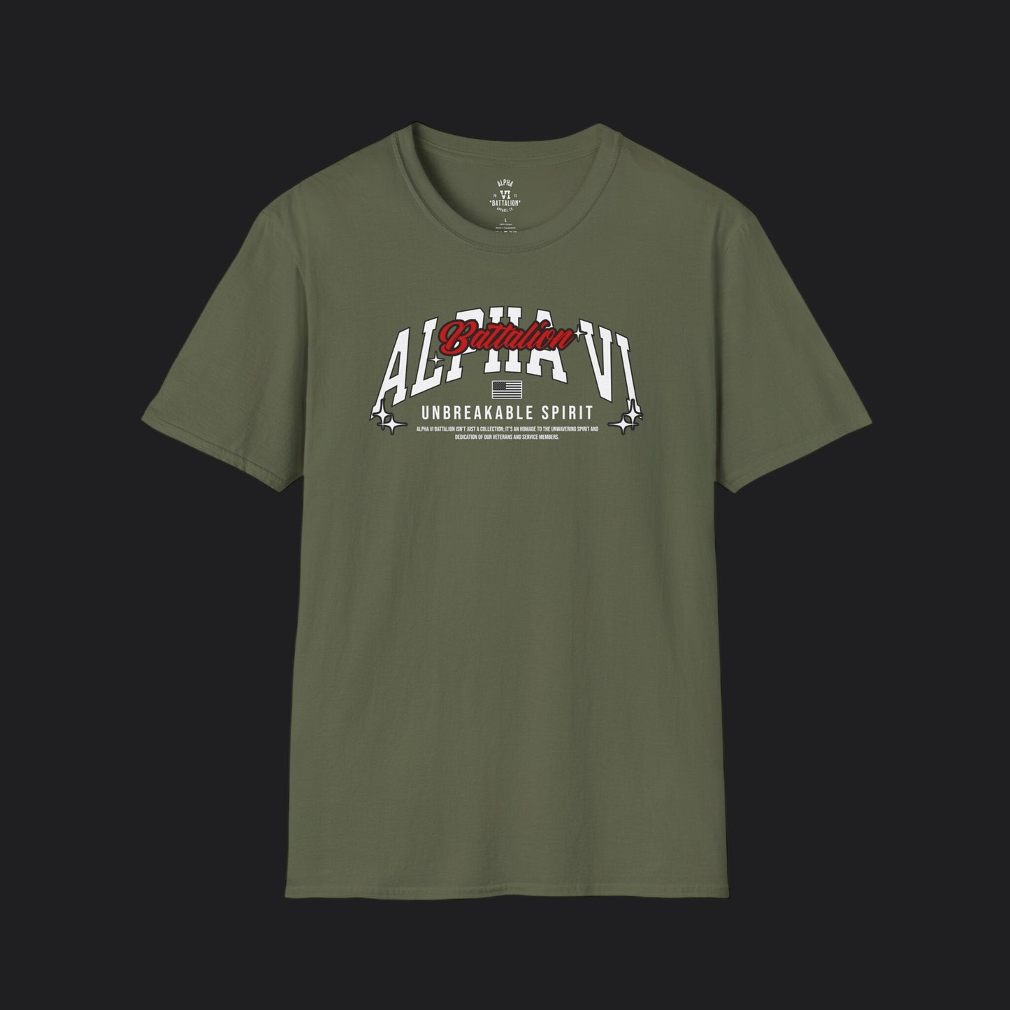 Alpha VI Battalion Unbreakable Spirit Tee — Veteran Resilience T-Shirt