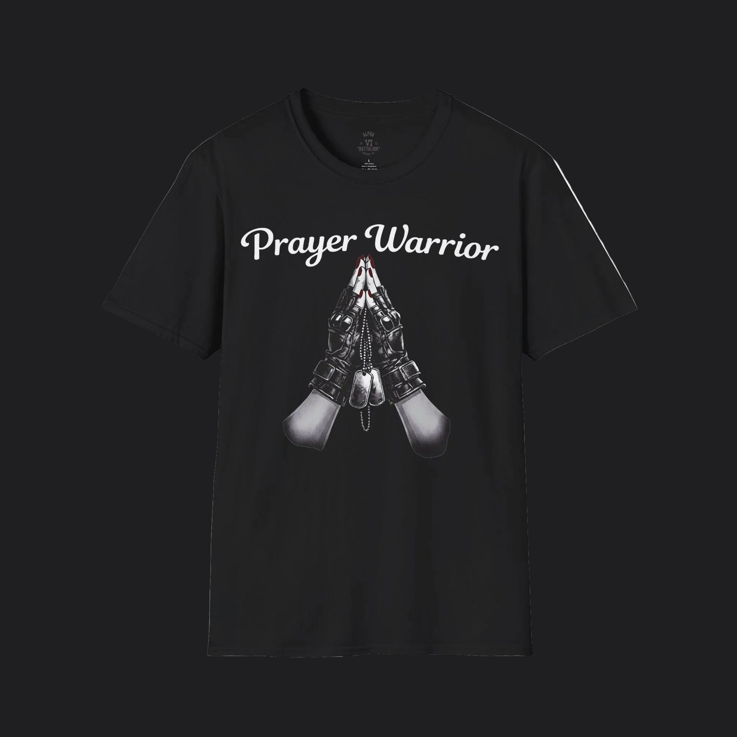 Prayer Warrior Tee Female Tactical Gloves — Women's Christian Faith T-Shirt