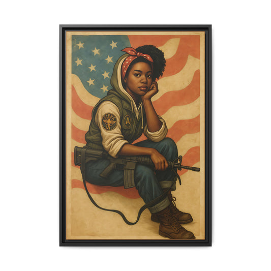 Waiting Warrior – Heritage Edition Framed Canvas