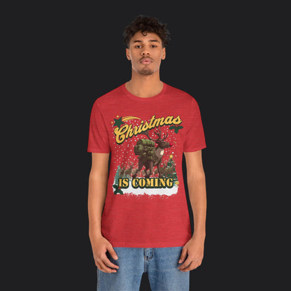 Christmas Is Coming Rucking Rudolph Tee