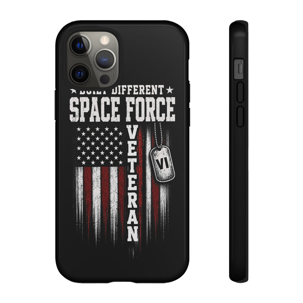 Built Different Space Force Veteran Tough Phone Case