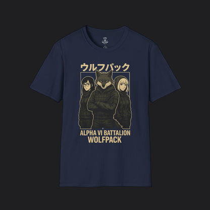 Alpha VI Battalion Wolf Pack Anime Tee — Military Wolf Pack Veteran T-Shirt