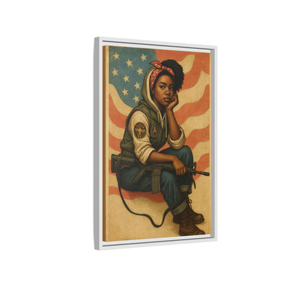Waiting Warrior – Heritage Edition Framed Canvas