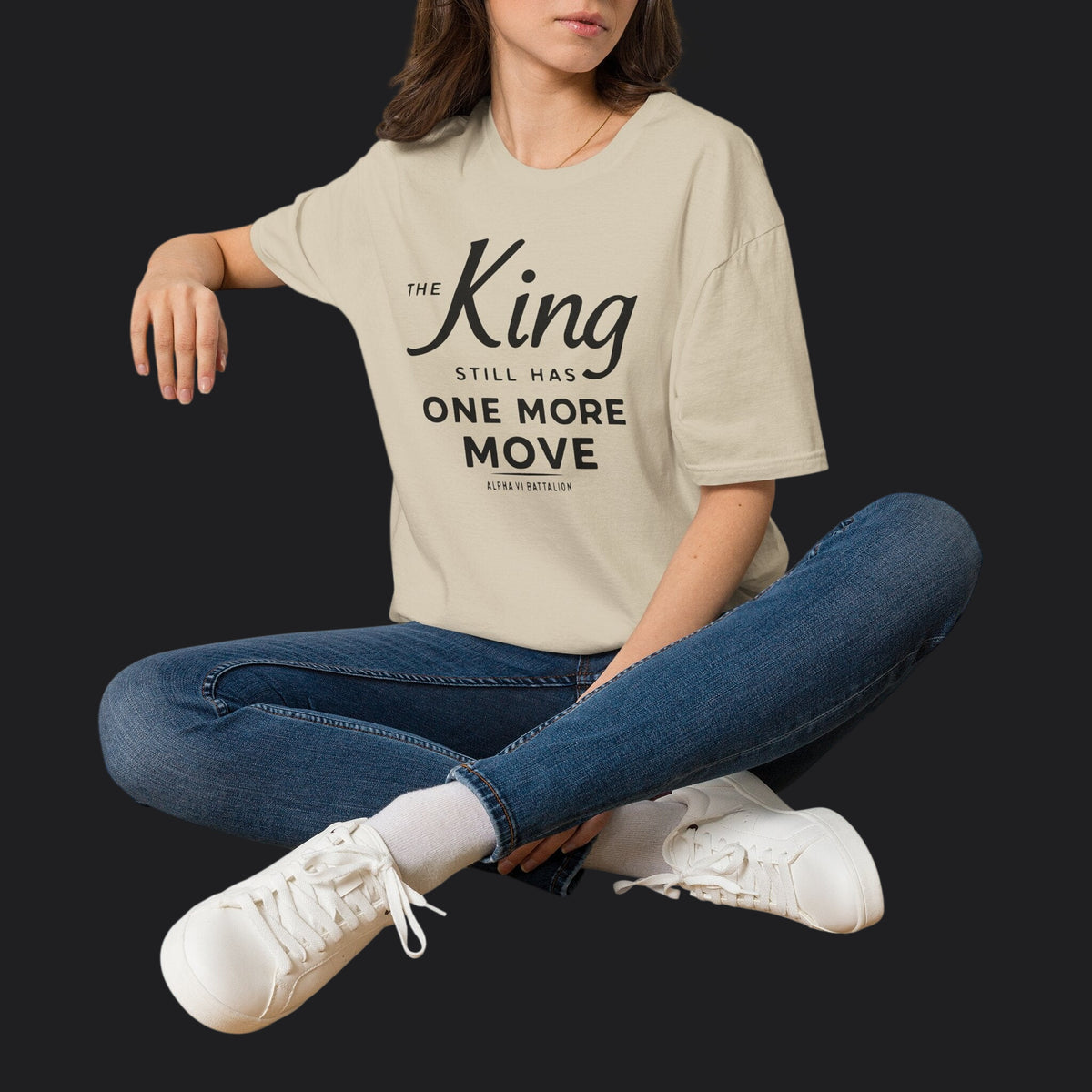 The King Still Has One More Move Tee — Dark Text