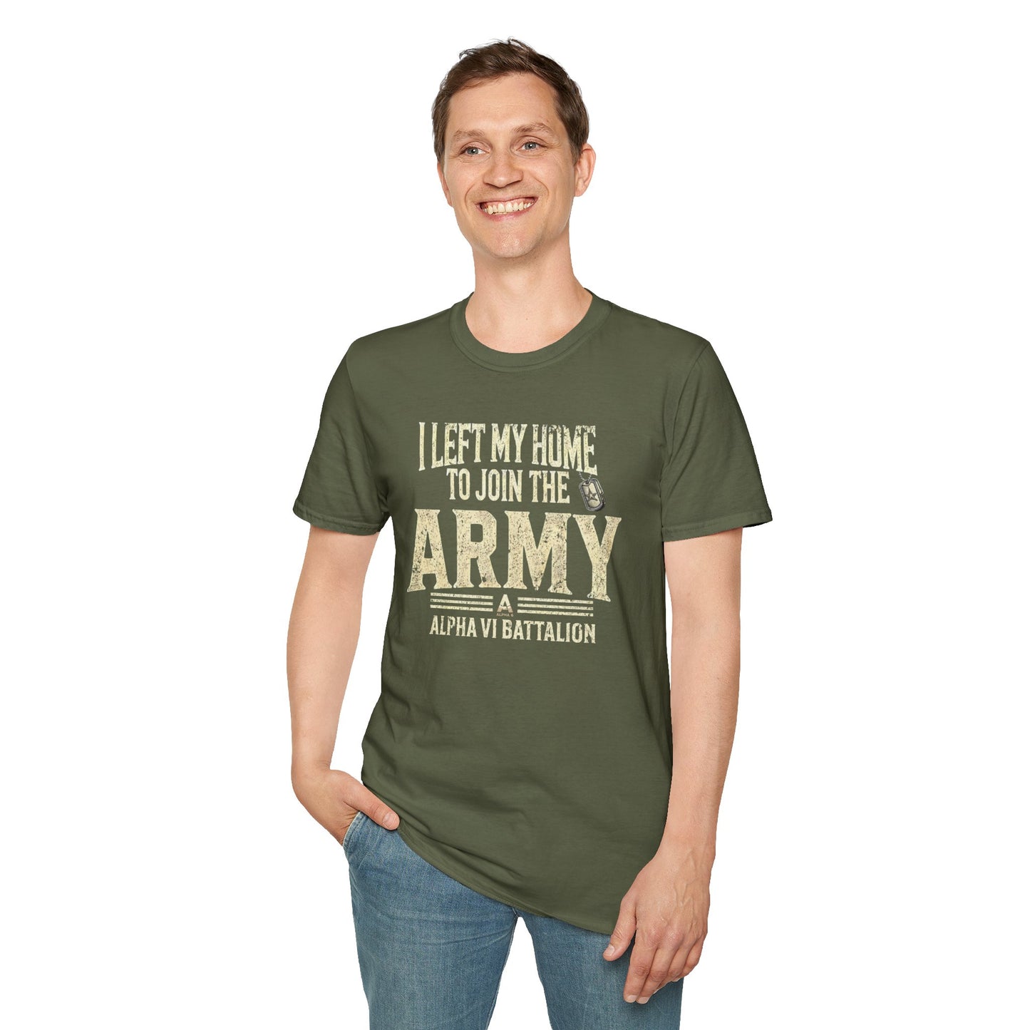 I Left My Home Army Tee