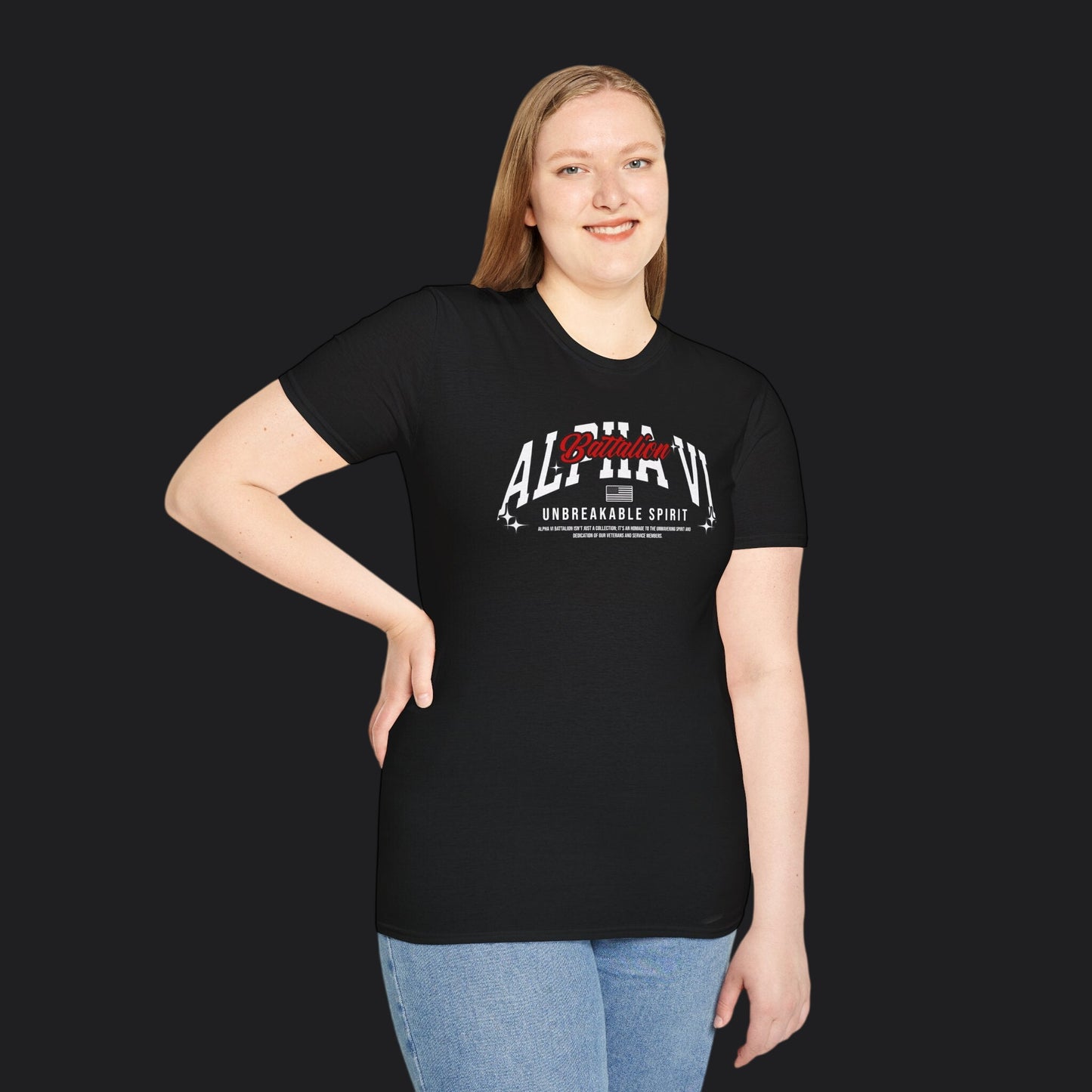 Alpha VI Battalion Unbreakable Spirit Tee — Veteran Resilience T-Shirt