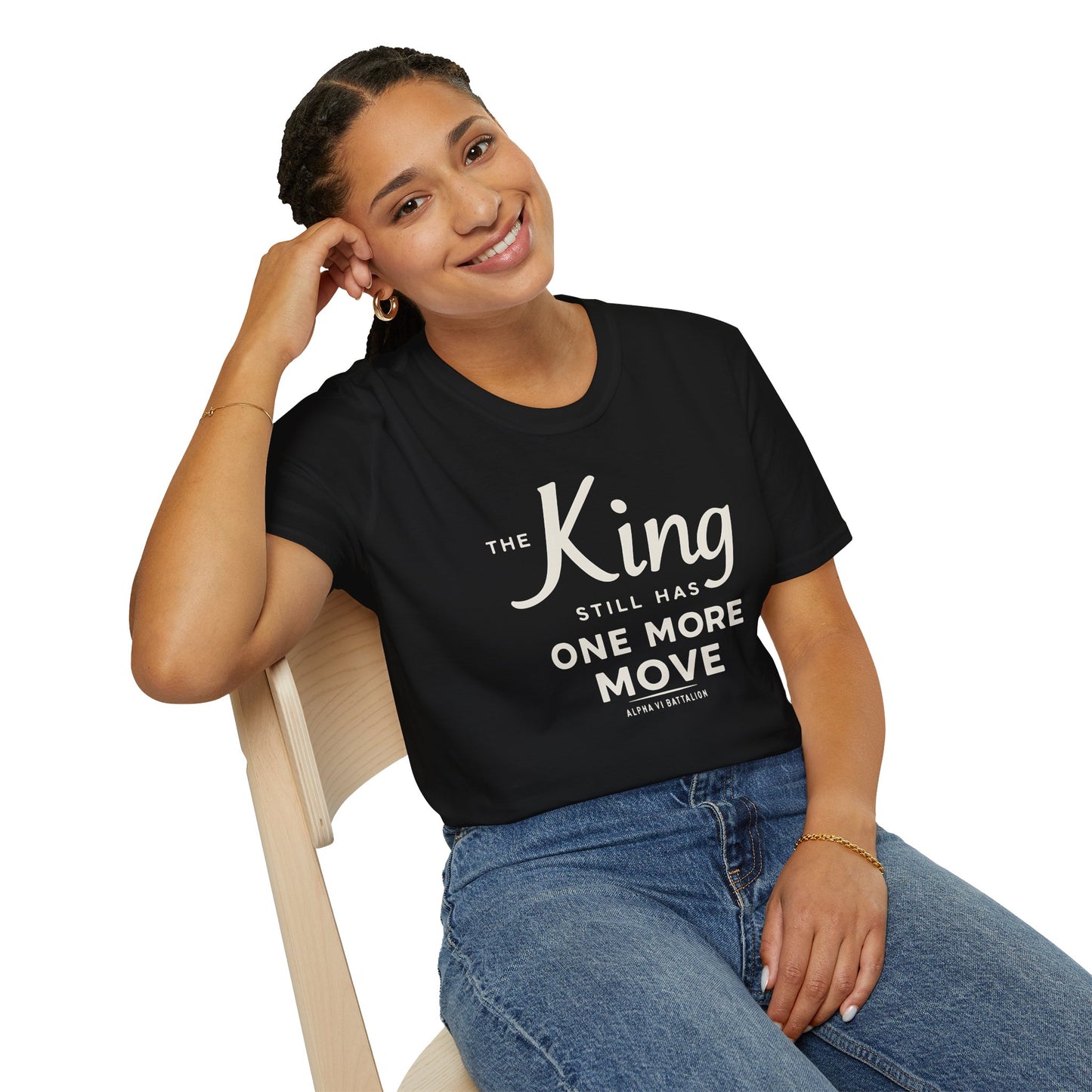 The King Still Has One More Move Tee — Light Text