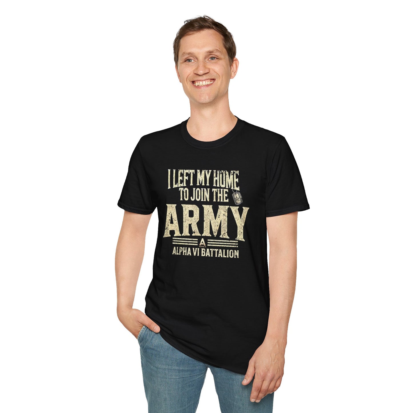 I Left My Home Army Tee