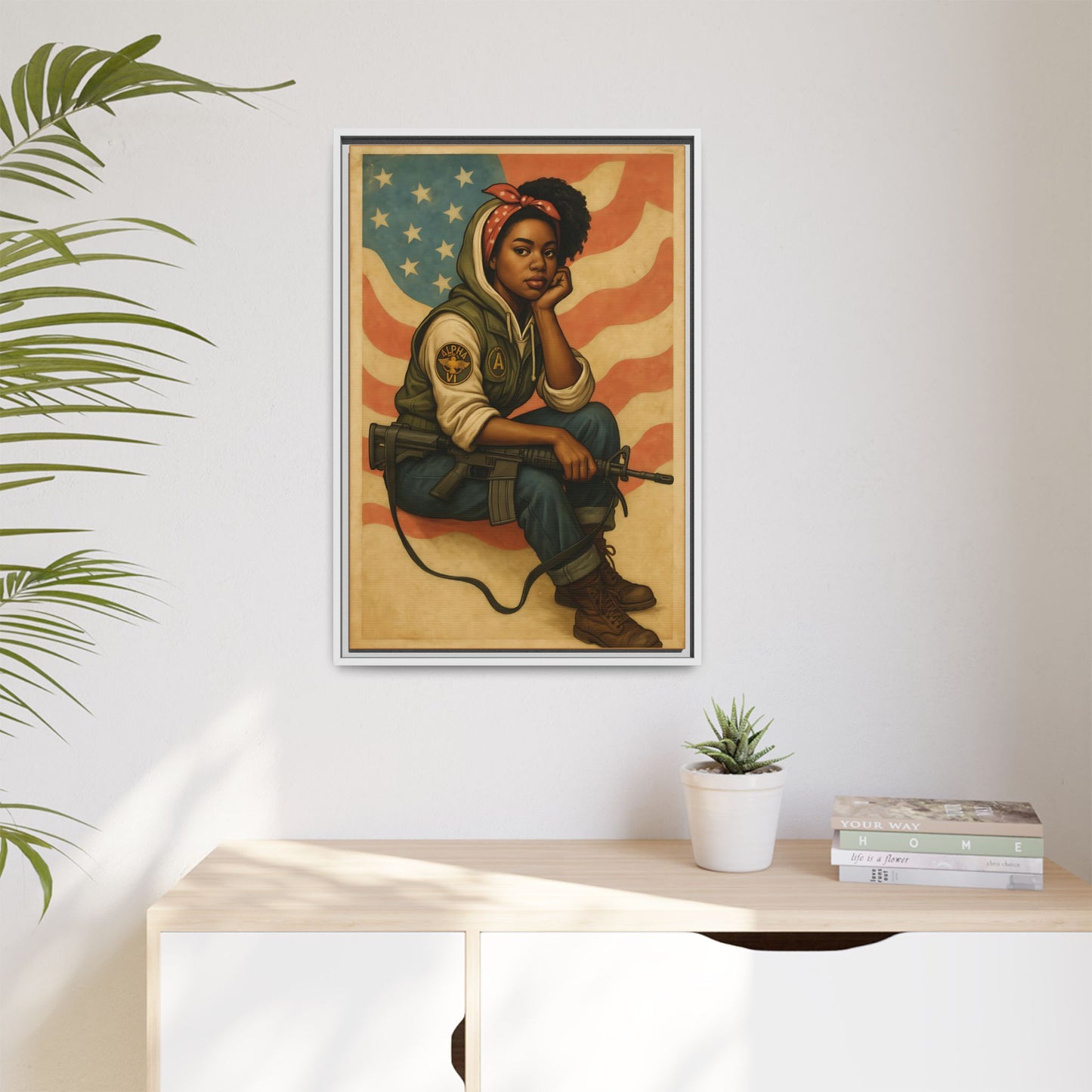Waiting Warrior – Heritage Edition Framed Canvas