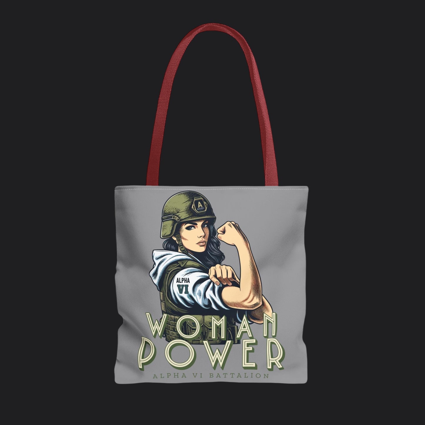 Rosie the Riveter Tote Bag — Women's Empowerment Military Canvas Bag