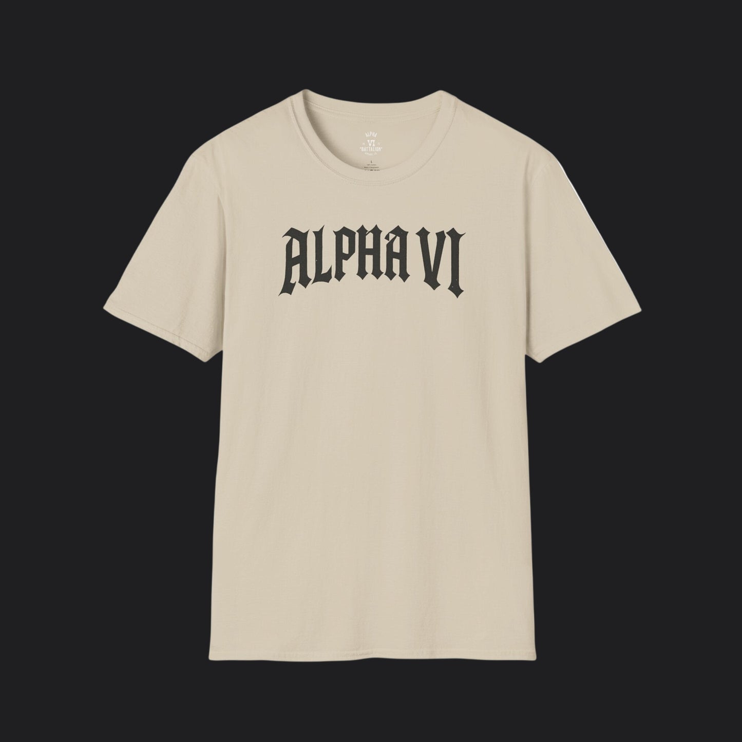 Alpha VI Battalion Crest Tee — Veteran Brand Core Identity T-Shirt v3