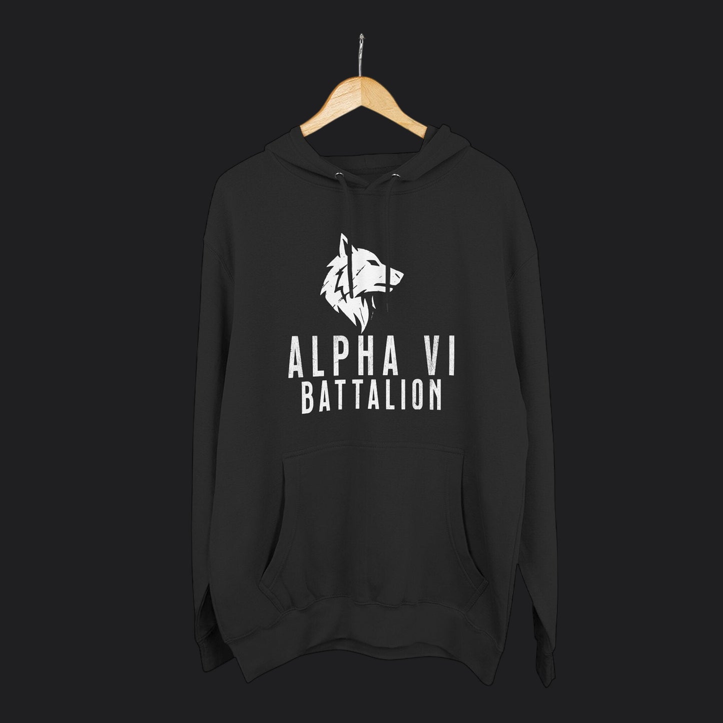Alpha VI Battalion Wolf Head Emblem Hoodie