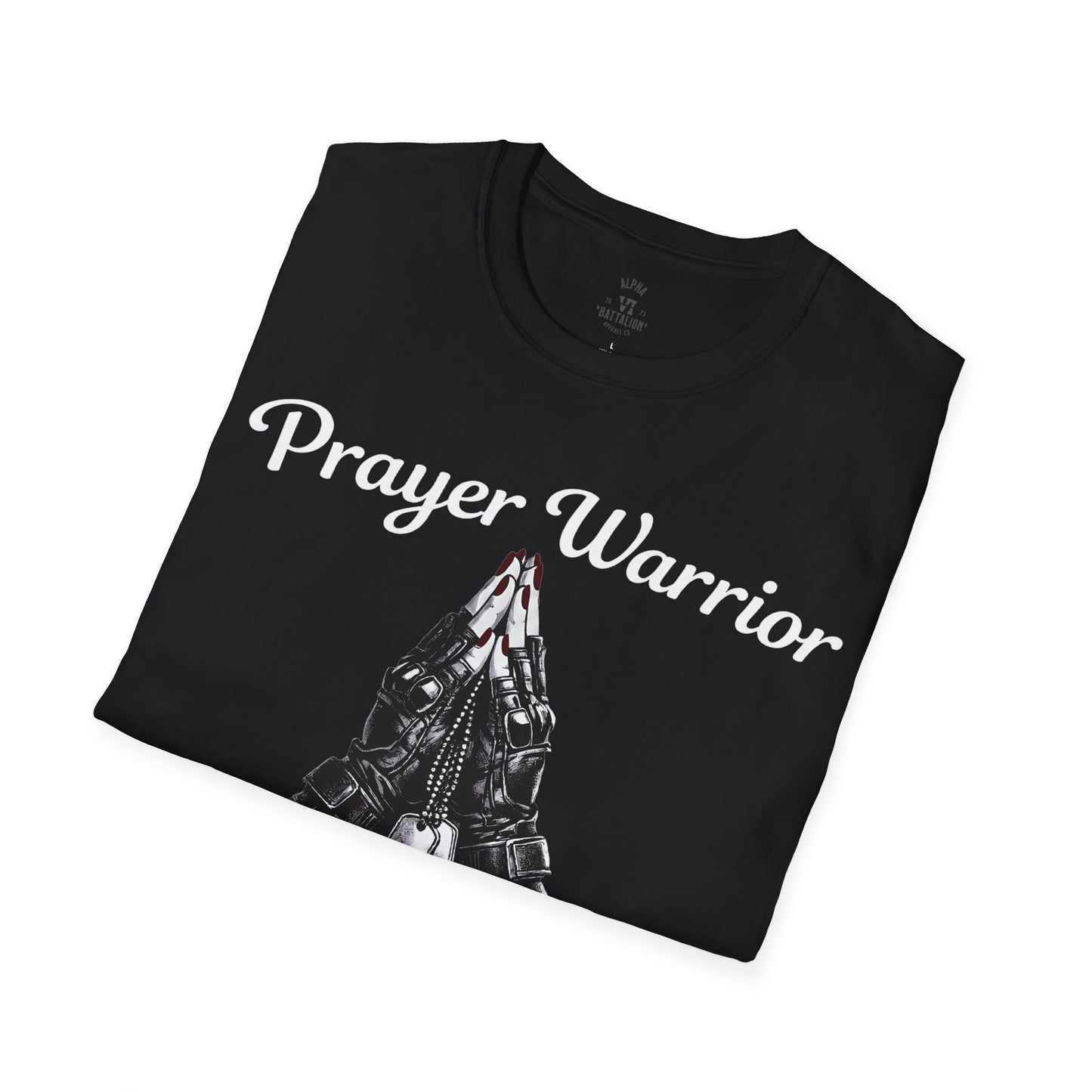 Prayer Warrior Tee Female Tactical Gloves — Women's Christian Faith T-Shirt