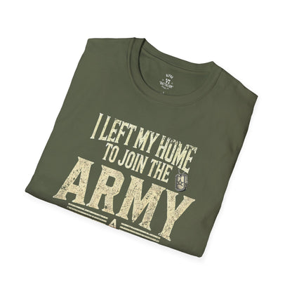 I Left My Home Army Tee