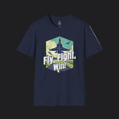 Fly Fight Win Air Force Motto Tee — USAF Veteran Military T-Shirt