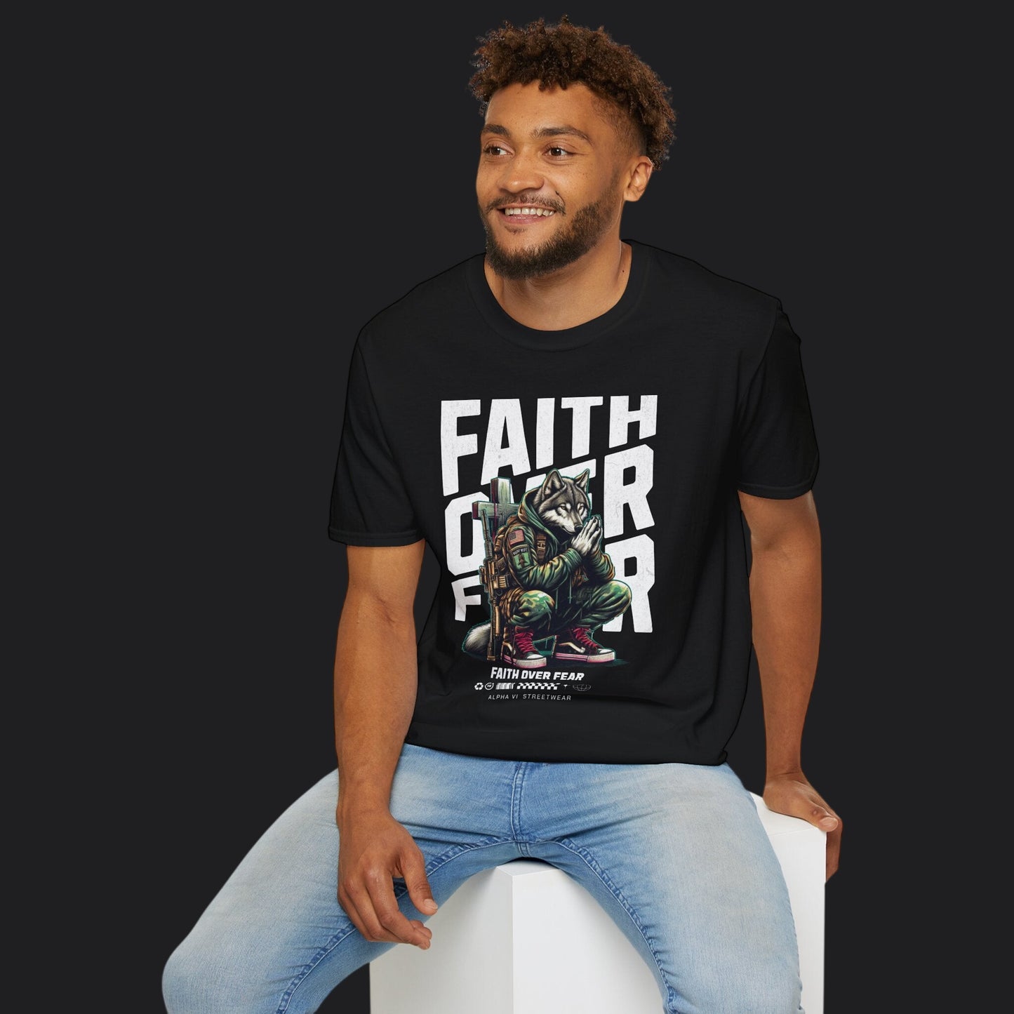 Faith Over Fear Tee — Christian Faith Veteran Military T-Shirt