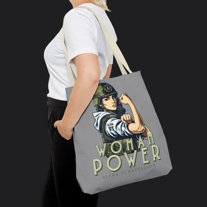 Rosie the Riveter Tote Bag — Women's Empowerment Military Canvas Bag