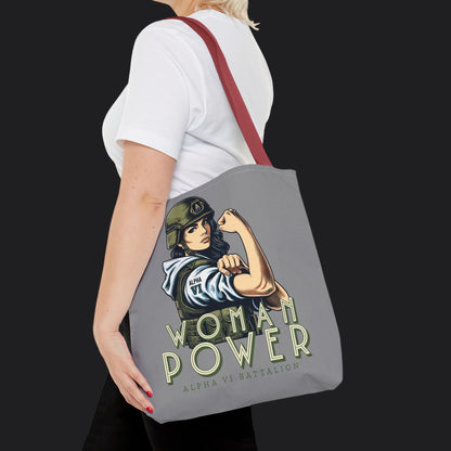 Rosie the Riveter Tote Bag — Women's Empowerment Military Canvas Bag
