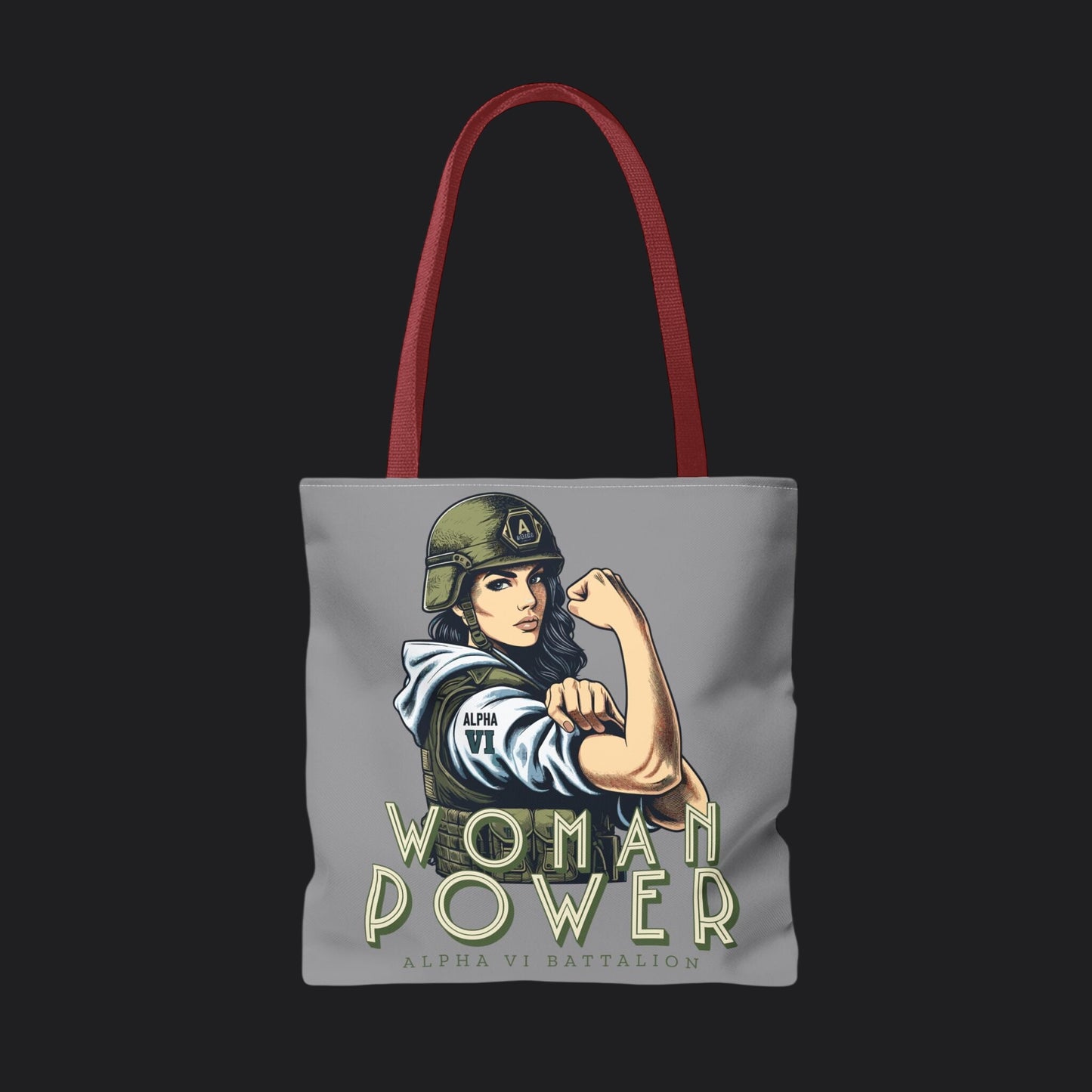 Rosie the Riveter Tote Bag — Women's Empowerment Military Canvas Bag