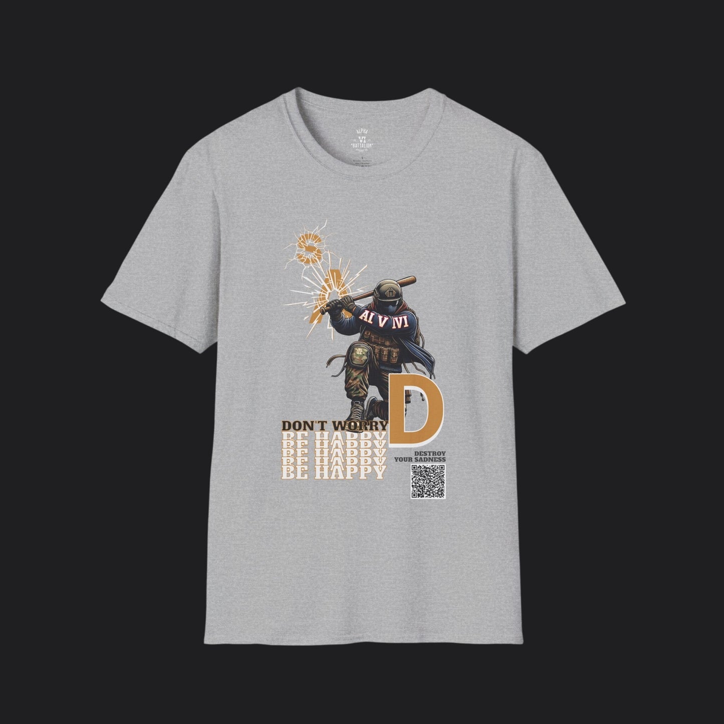 Destroy Sadness Tee — Veteran Mental Health Awareness T-Shirt