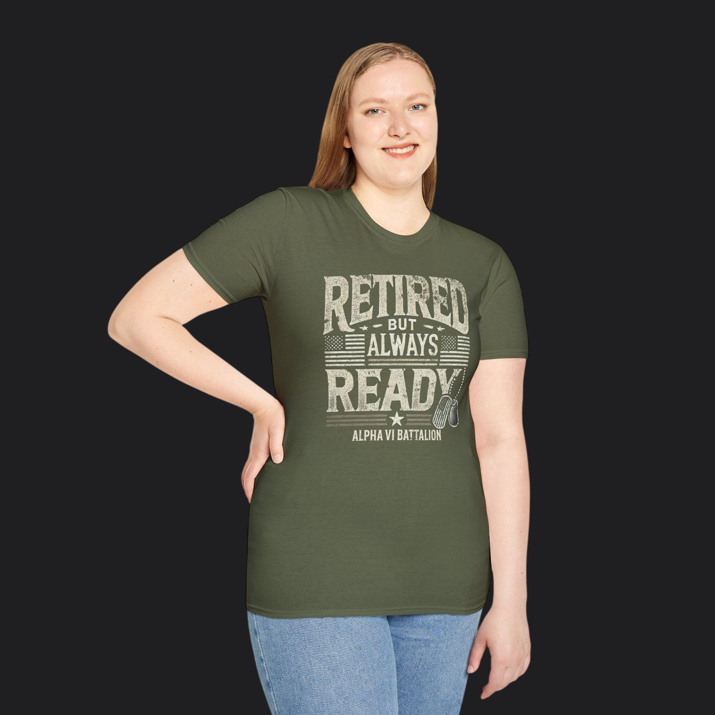 Retired But Always Ready Tee — Military Retirement Veteran T-Shirt