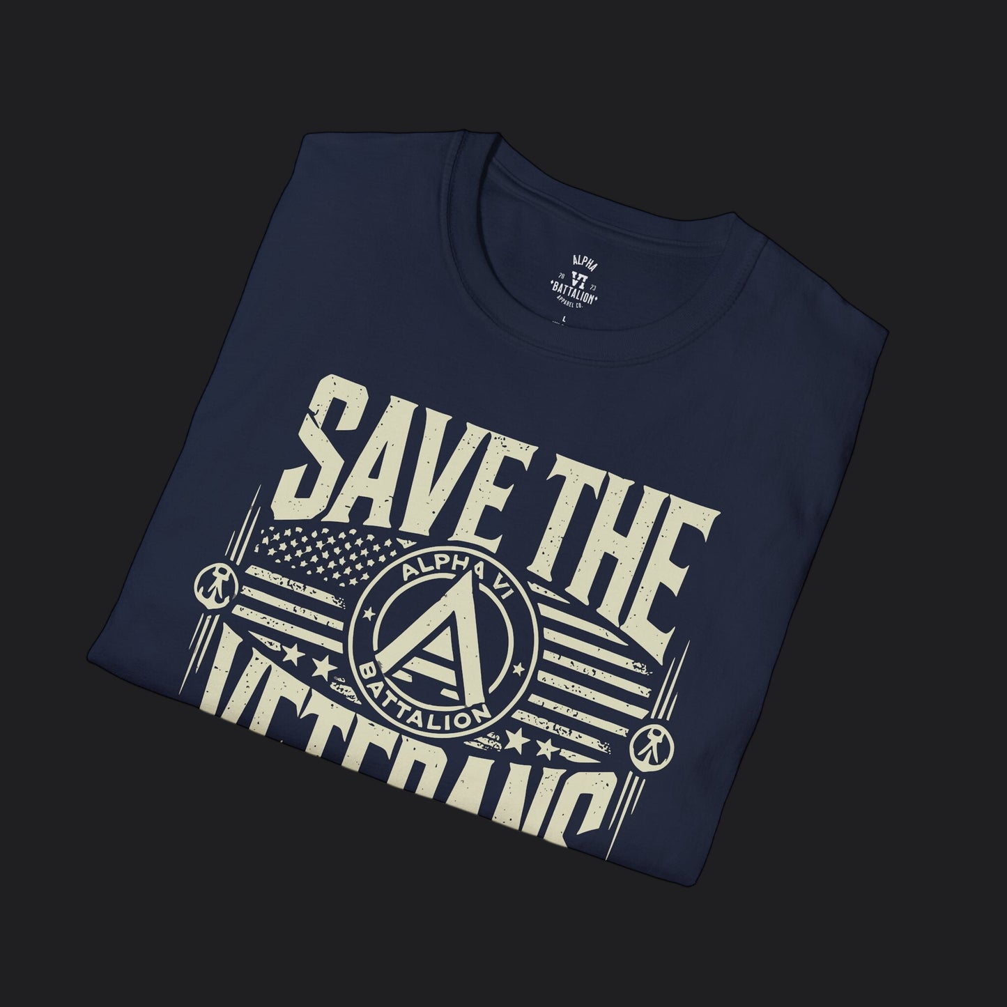 Save the Veterans Disintegration Edition Male — Veteran Awareness T-Shirt