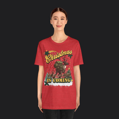 Christmas Is Coming Rucking Rudolph Tee