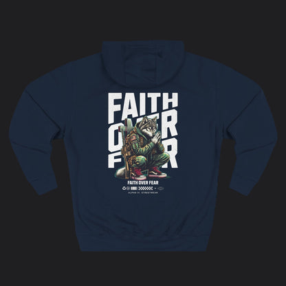 Faith Over Fear Hoodie — Christian Faith Veteran Premium Pullover