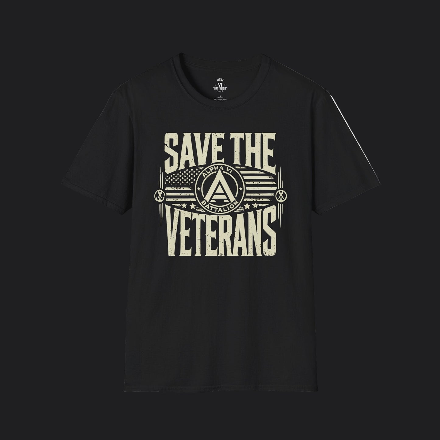 Save the Veterans Disintegration Edition Male — Veteran Awareness T-Shirt