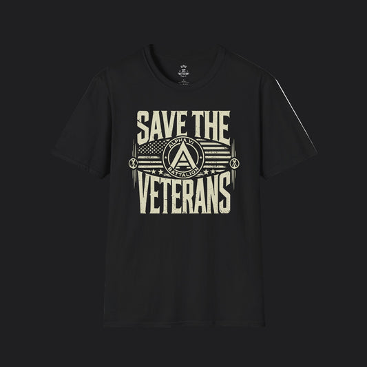 Save the Veterans Disintegration Edition Male — Veteran Awareness T-Shirt