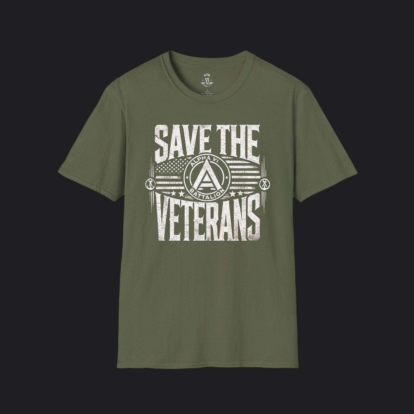 Save the Veterans Tee Standard — Veteran Suicide Prevention T-Shirt